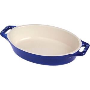 Staub Ceramic Oval Baking Dish 9-inch Sapphire Blue New